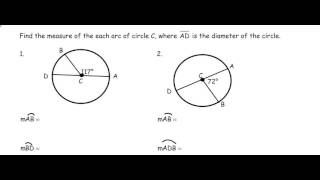 U11D2- Central Angles and Arcs, Arc Addition