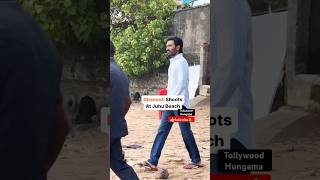 Actor #Dhanush at Mumbai Beach for #Kubera movie shoot along with actor #Nagarjuna #shorts #ytshorts