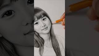 Vietnamese girl pencil sketch portrait