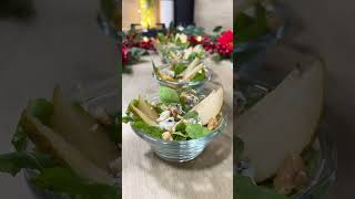 APERITIVOS PARA NAVIDAD - ENSALADA DE PERAS Y GORGONZOLA #christmas #aperitivos #recetanavidad