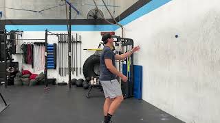 Wall toss (Balance exercise)