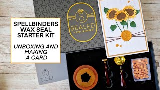 Spellbinders WAX SEAL STARTER KIT unboxing and making a card