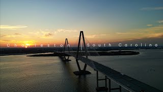 Cinematic Drone Video of USS Yorktown, Arthur Ravenel Jr. Bridge & Morris Island Lighthouse