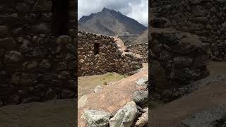 Inca Site 1st day trail Peru climbing tired #travel #doinglittle #fun