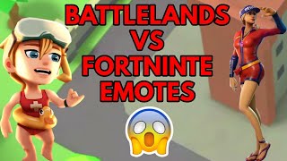 Battlelands Vs Fortnite Emotes!  #Shorts