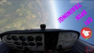 Spin Training! | Spinning Cessna 172 | CFI Flight Training | One Time Around!