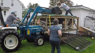 Wife and Broken hot tub!!! We have to build a frame and put in place.