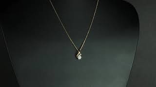 Diamond Accent Cluster Pendant Necklace In 18k Gold Over Sterling Silver 18"