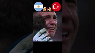 Big Match Tukey beat Argentina🤕🥶😱 Arentina🆚️turkey 2-4 Match Highlights #youtube #shorts