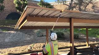 Carport power-wash, then paint - 10/9/2023