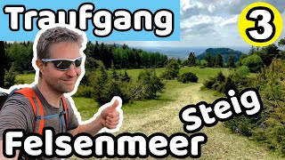 Traufgang Felsenmeersteig 3 | Trekking schwäbische Alb | Felsen | Abenteuer | Alb Panorama