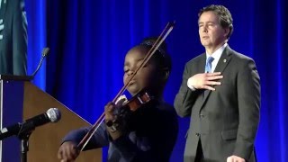 Leah Flynn Performs National Anthem at 2016 State of the County Address in Orlando. FL