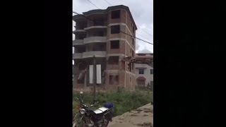 Demolition Building by Using Excavator