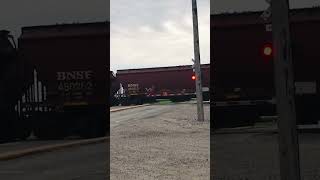 EX BN SD40-2s roll through Dilworth.