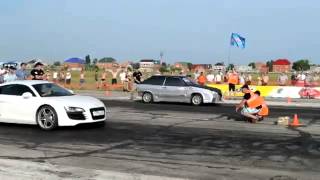 Стрит рейсеры ВАЗ 2108 vs Audi R8   YouTube