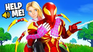 I Stream Sniped As IRON-SPIDER... To PROTECT SPIDER-GWEN in Fortnite!