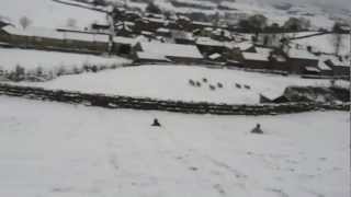 Sledding in Askrigg