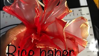 How to make rice paper flower