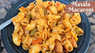 MASALA MACARONI | INDIAN STYLE MACARONI | DESI MASALA MACARONI | VEG PASTA