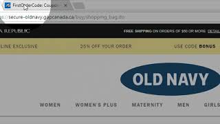 How to use Old Navy Canada coupon