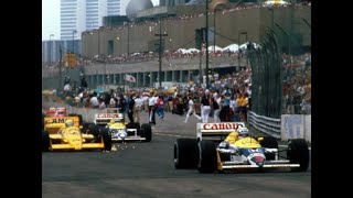 😎F1 1987 DETROIT GP🔥MANSELL SENNA FR💥DONATE TO VIEW ALL FULL RACE VIDEOS👍