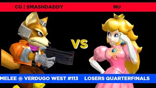 CG | Smashdaddy (Fox) vs. Nu (Peach) - Verdugo West #113 Losers Quarterfinals SSBM