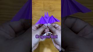 Origami Bat (morcego) #origami #dobradura #diy #papercraft #paperart #halloween #bat #morcego