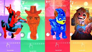 Spiderman vs Gegagedigedagedago vs Paw Patrol vs Miss Delight Tiles Hop EDM Rush