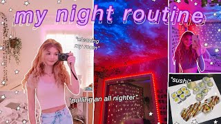 my winter night routine 2021!! *cleaning my room, pulling an all nighter, sushi +more!!*