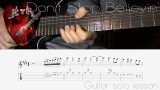 Dont Stop Believin' Guitar Solo Lesson - Journey (with tabs)