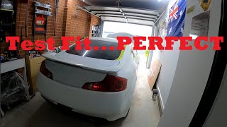 JDM back bumper painted and mounted. How to guide. Skyline V35 Infiniti G37