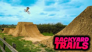 THE NEW BACKYARD DIRT JUMPS LOOK INSANE!! BUILD & RIDE