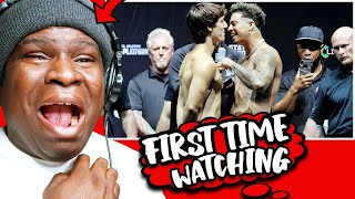 AUSTIN MCBROOM & BRYCE HALL HAVE HEATED WEIGH IN! EXCHANGE WORDS AHEAD OF FIGHT - REACTION