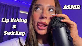 ASMR / Lip Licking & Swirling 🤤🧠( experimenting with mouth sounds )