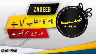 ZABEEB Name Meaning In Urdu | Islamic Baby Boy Name | Ali-Bhai