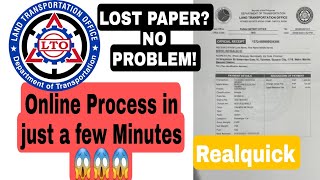 LTO MOTORCYCLE LOST PAPER OR - Official Reciept Tutorial Step by step process ONLINE