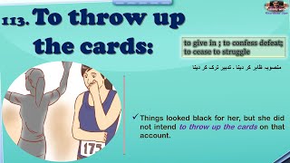 To throw up the cards idiom | Learn Idioms