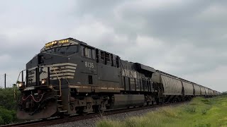 NS 8135 ES44AC w/ KCSM Grey Ghost DPU Leads Grain Train