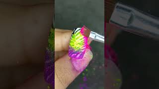 neon powder use to make nail art #shorts #nailart