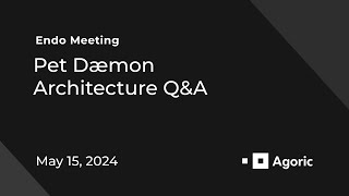 Endo Sync: Pet Dæmon Architecture Q&A (Part 1)