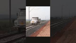 #OH !! How to truck driving on Railway track || #shorts