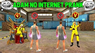 FIRST TIME ⏰ NO INTERNET PRANK 🥶 WITH RANDOM PLAYER 😡 IN LONE WOLF 📲 | GARENA FREE FIRE #ffprank