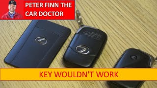 Why Lexus Smart remote Key wouldn't work. Look issues. Years 2005 to 2024