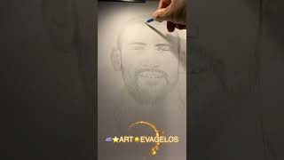 🇬🇷ART☀️EVAGELOS ⭐️pencil sketch portrait drawing ✍️ of ⭐️football player Vangelis Pavlidis🇬🇷