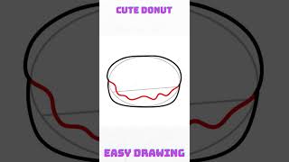 [Food drawings] Cute donut drawing #cutedraws #fooddrawing