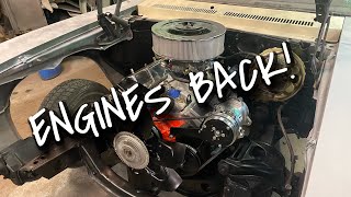 1974 Nova SS Hatchback-  Engine gets installed! Part - 8