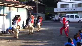 長根神社　平成25年秋季例大祭　宿の獅子舞　（花吸）