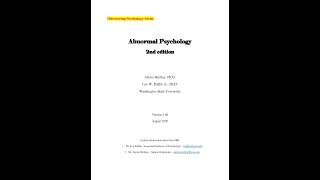 TEST BANK For Discovering Psychology Series Abnormal Psychology 2nd Edition By Alexis Bridley Phd