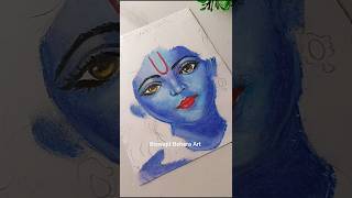 Cute Krishna face drawing 🪷🙏😍#krishna #jayshreekrishna #drawing #shorts