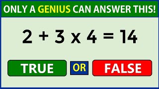 True or False Quiz | Test Your Knowledge with These 30 Surprising Facts! #challenge 3